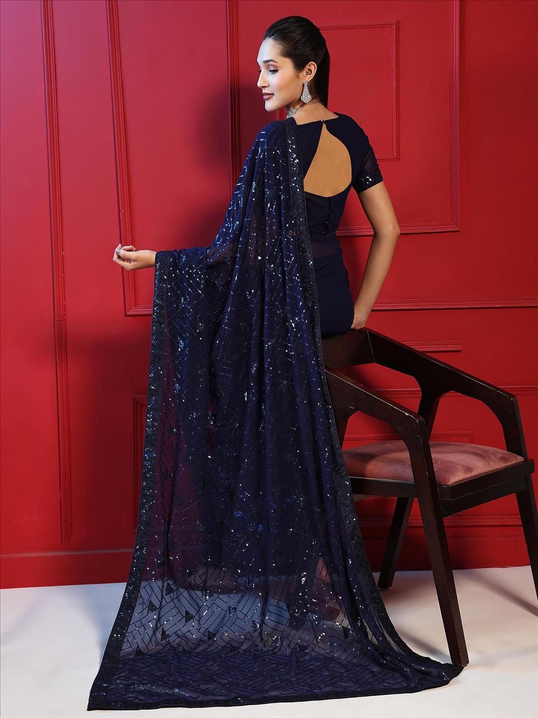 Sethnic Bling Vol 1 Georgette Party Wear Sarees Catalog
